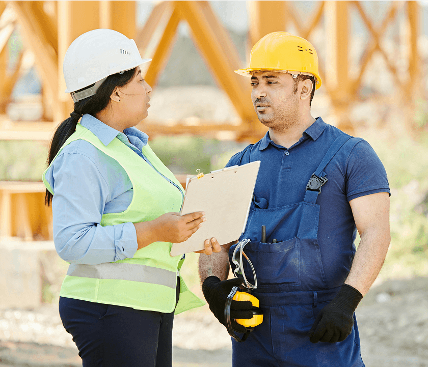 Image of general contractors discussing
